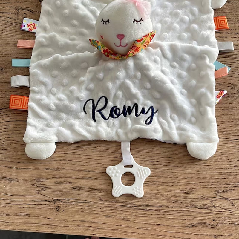 Embroidered Baby Comforter Stuffed Animal Comforter