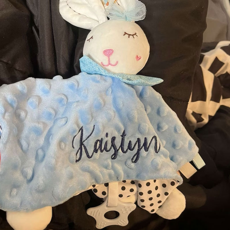 Embroidered Baby Comforter Stuffed Animal Comforter