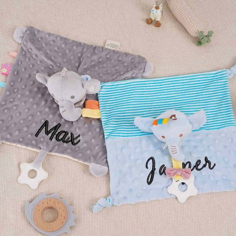 Embroidered Baby Comforter Stuffed Animal Comforter