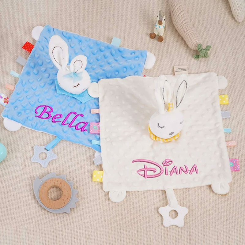 Embroidered Baby Comforter Stuffed Animal Comforter