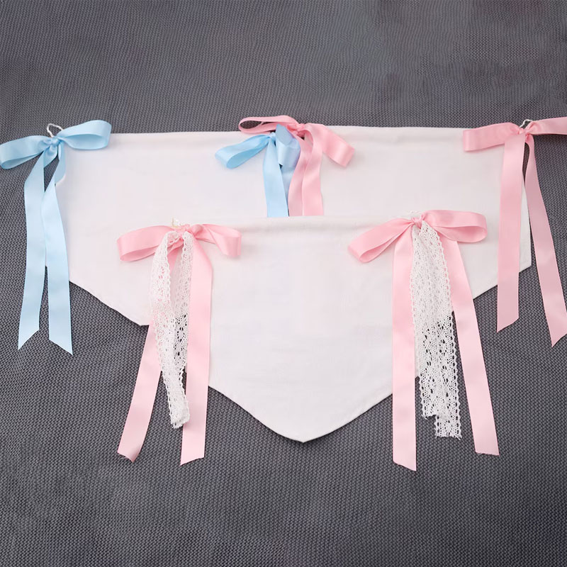 Embroidered Bow Name Welcome Baby Banner