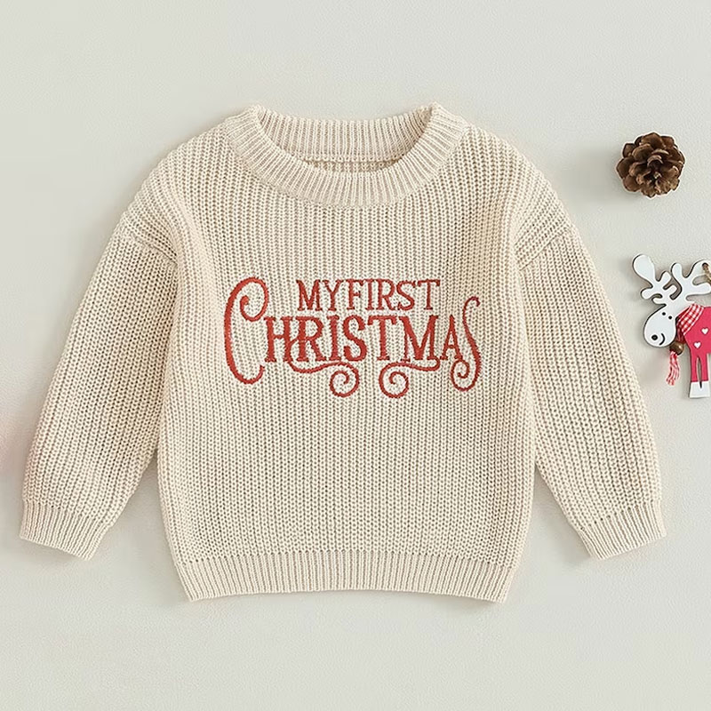 First Christmas Baby Sweater Unisex Girl or Boy Christmas Outfit