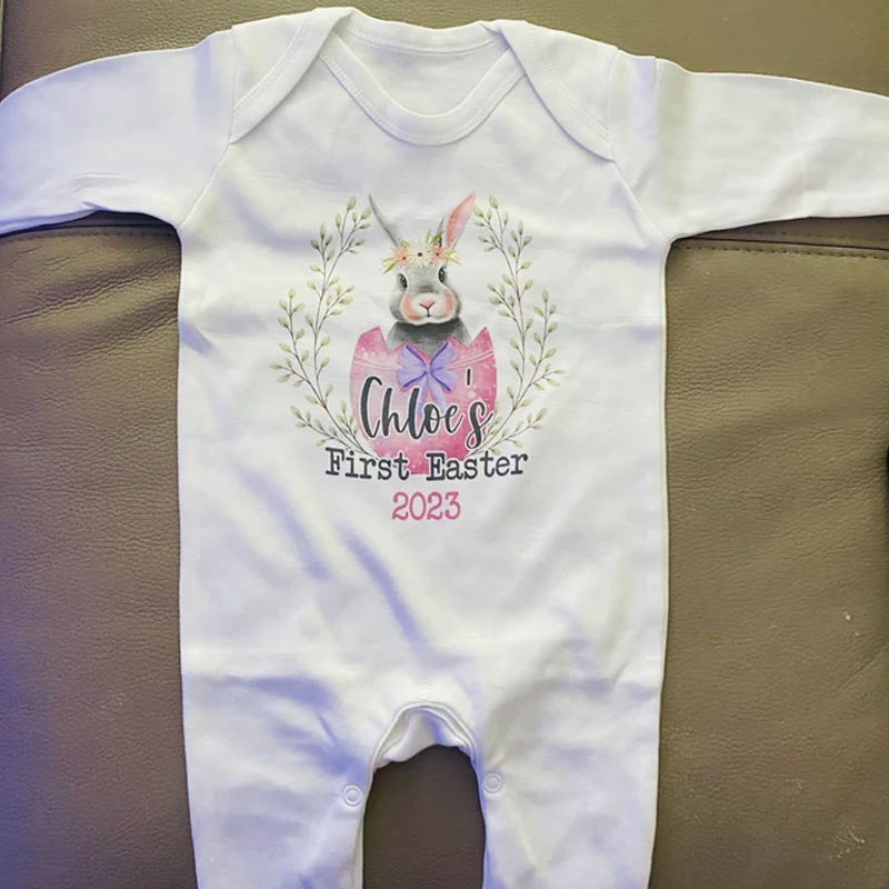 First Easter baby sleepsuit 2024 baby grow