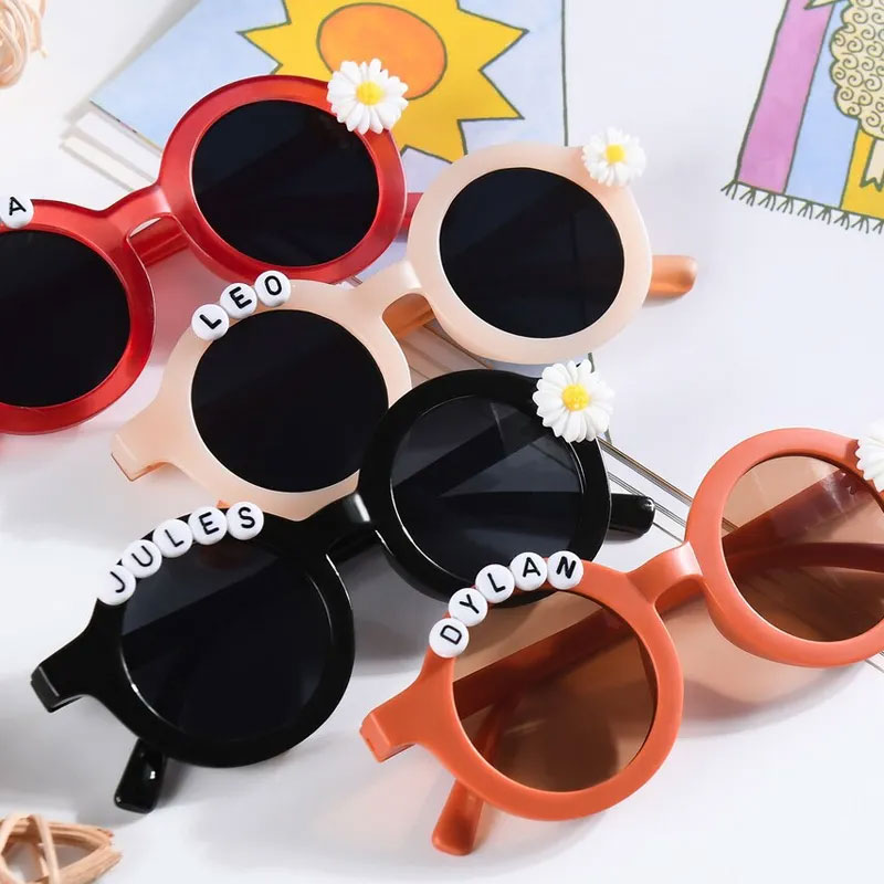 Floral Daisy Custom Name Sunglasses for Toddler