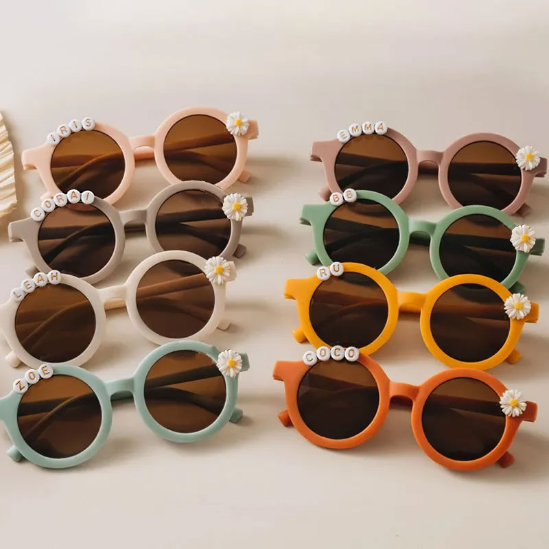 Floral Daisy Custom Name Sunglasses for Toddler