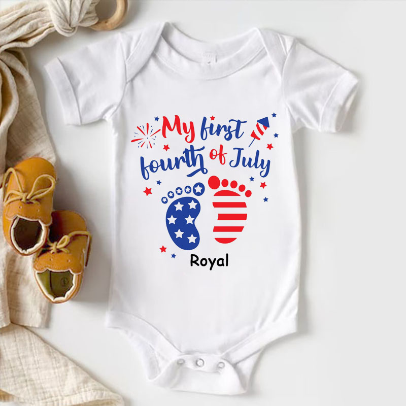 Fourth Of July Independence Patriotic Day  Baby Onesie
