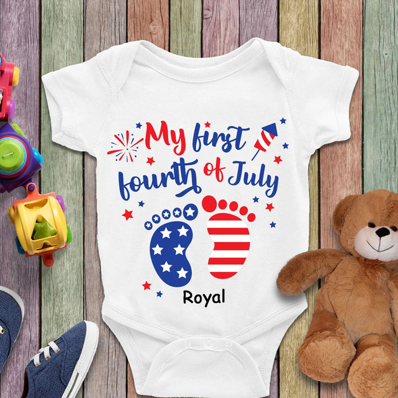 Fourth Of July Independence Patriotic Day  Baby Onesie