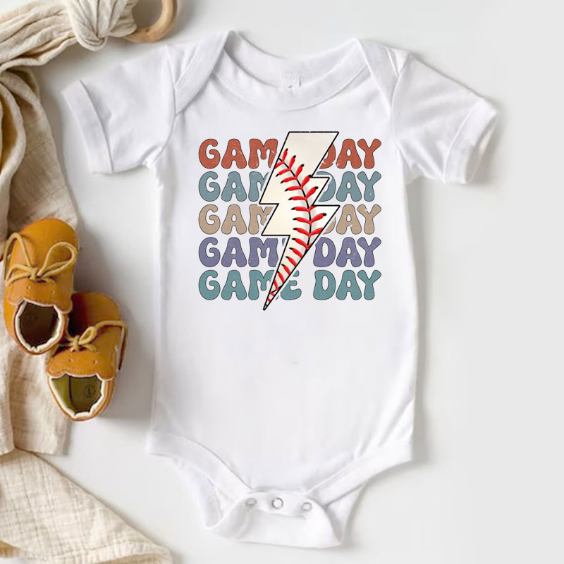 Game Day Baby Bodysuit - Retro Baseball Season