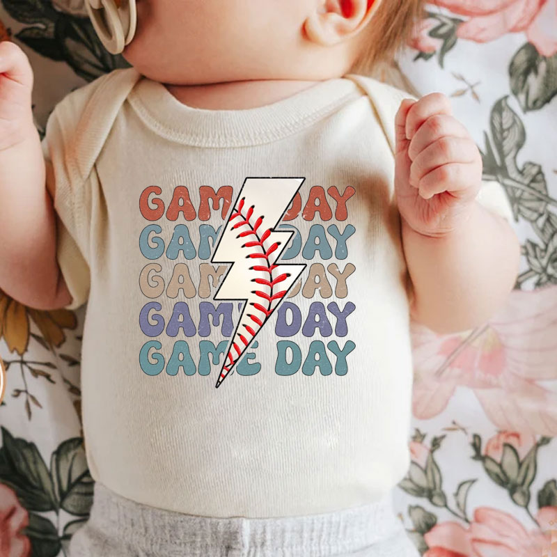 Game Day Baby Bodysuit - Retro Baseball Season