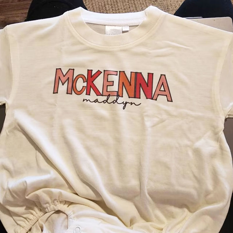 Girl Personalized Name Bubble Romper