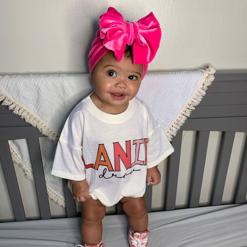 Girl Personalized Name Bubble Romper