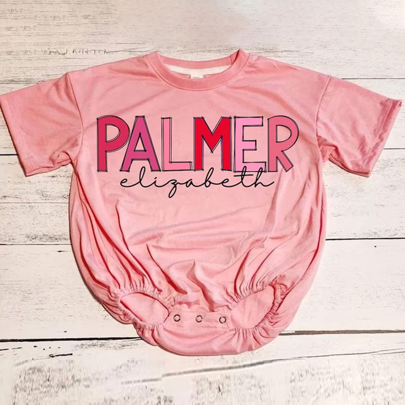Girl Personalized Name Bubble Romper
