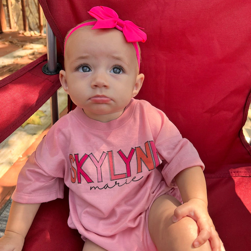 Girl Personalized Name Bubble Romper