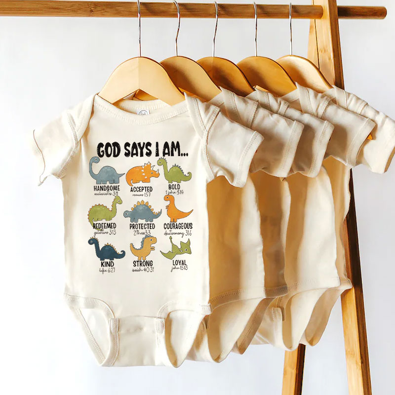 God Says I Am Handsome Baby Onesie Religious Bodysuit
