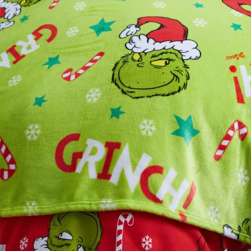 Grinch Supersoft Fleece Throw Blanket Merry Grinchmas Ideal