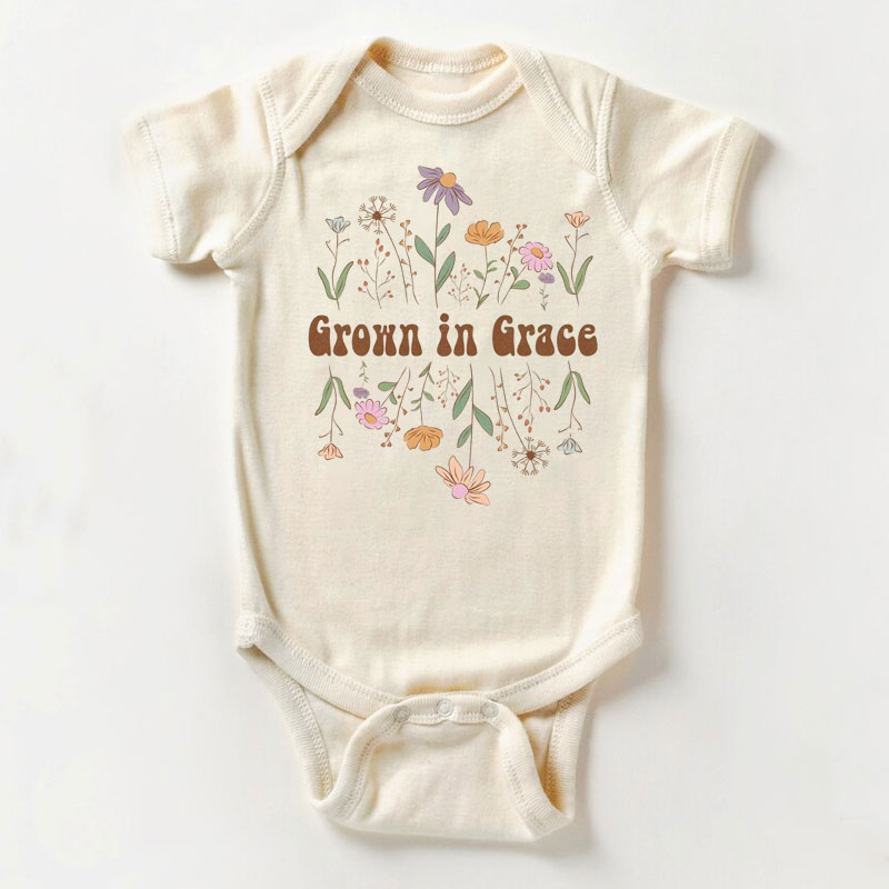 Grown in Grace Boho Religious Bodysuit