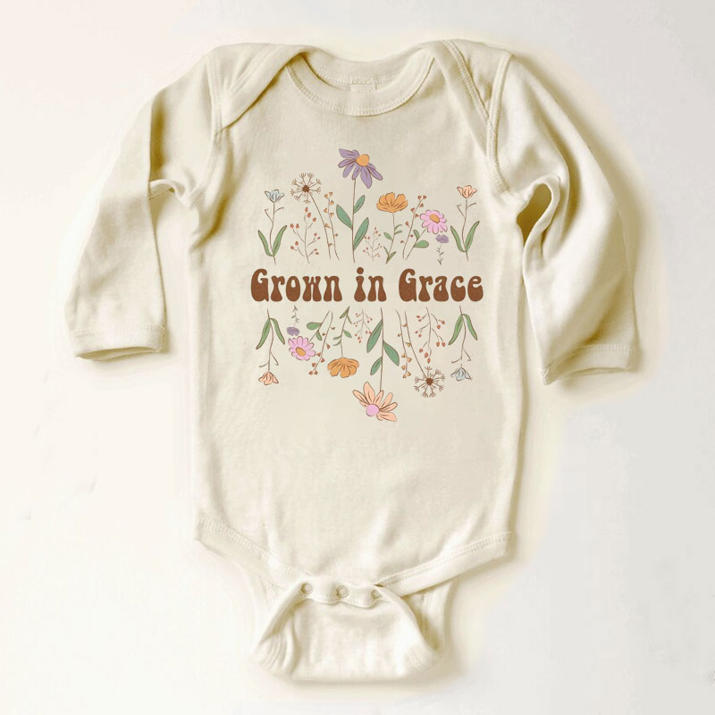 Grown in Grace Boho Religious Bodysuit