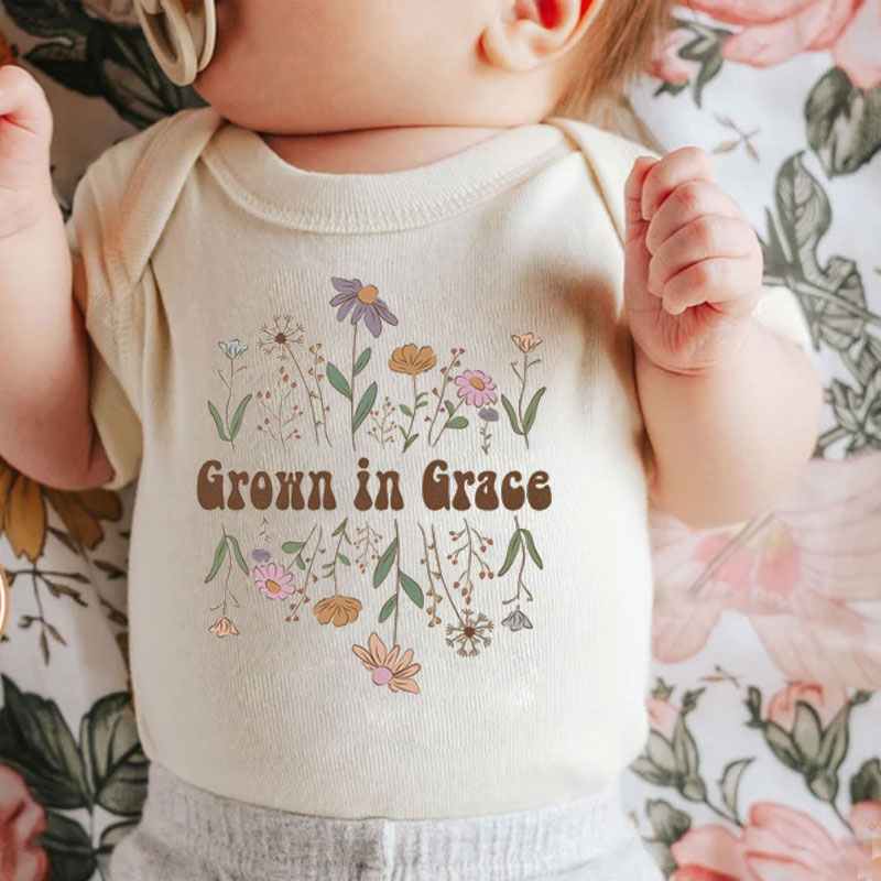 Grown in Grace Boho Religious Bodysuit