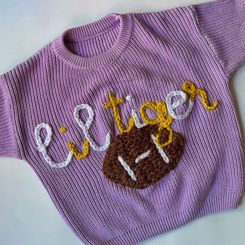 Hand Embroidered Soccer Football Sweater Baby and Toddler Gift