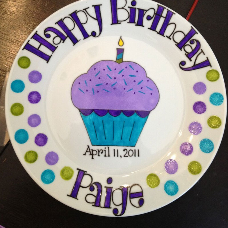Happy Birthday Plate Personalized Birthday Gift