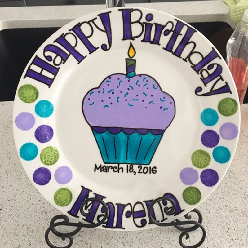 Happy Birthday Plate Personalized Birthday Gift