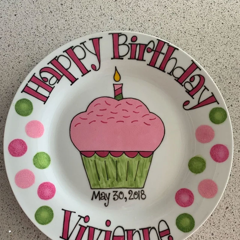 Happy Birthday Plate Personalized Birthday Gift