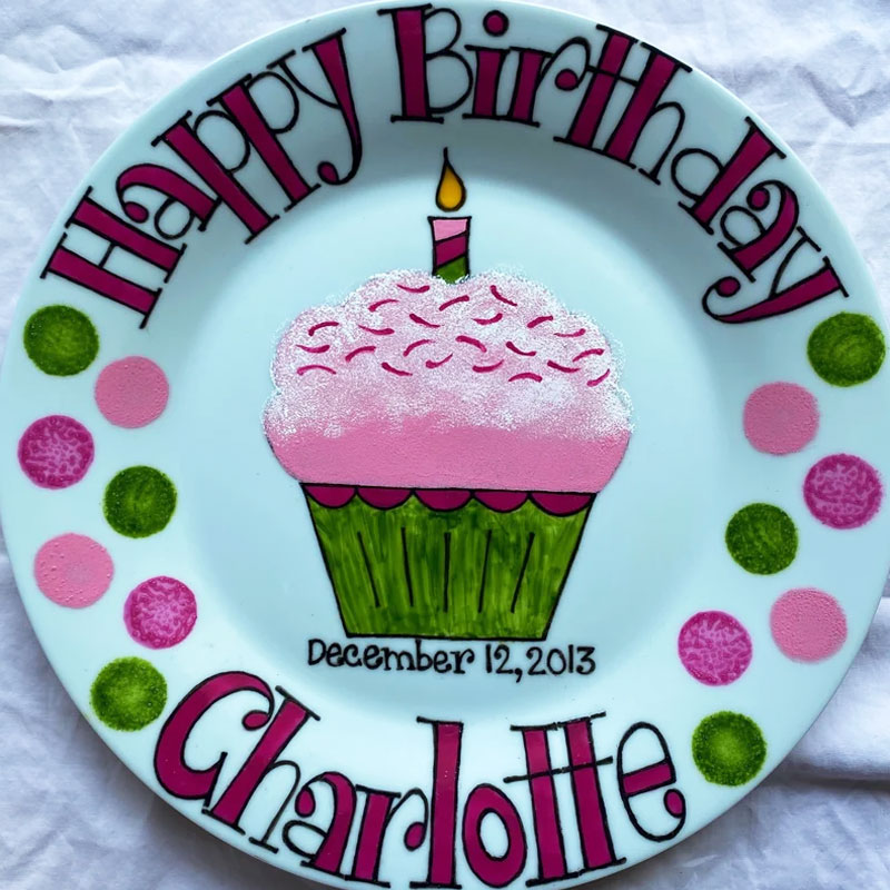 Happy Birthday Plate Personalized Birthday Gift