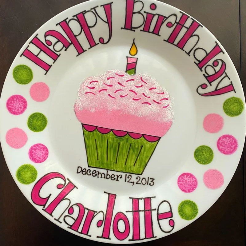 Happy Birthday Plate Personalized Birthday Gift
