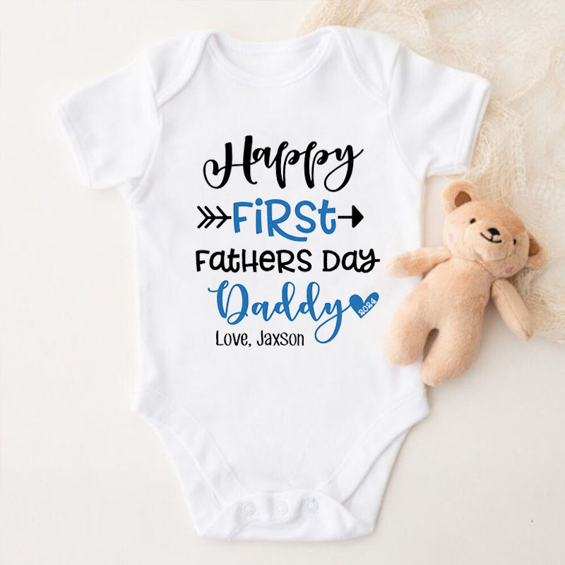 Happy Fathers Day Boy Onesies