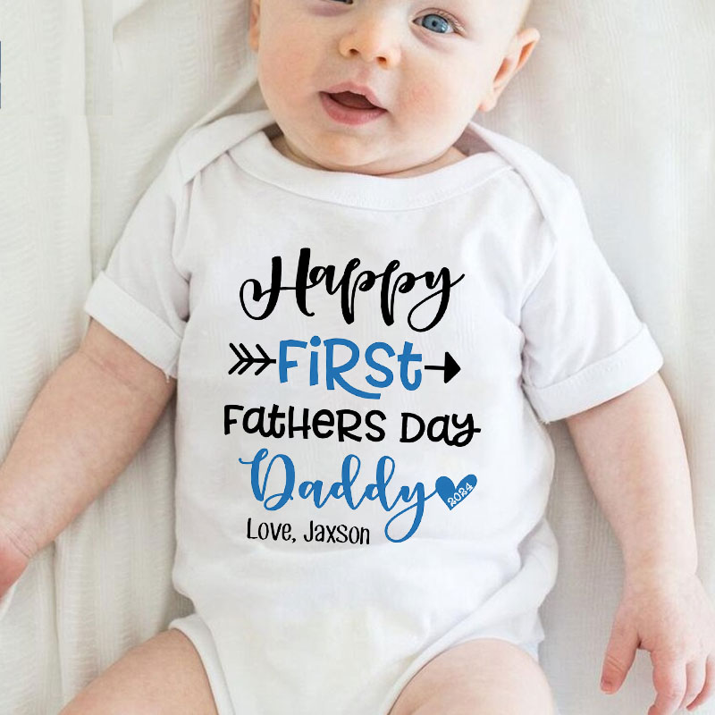 Happy Fathers Day Boy Onesies