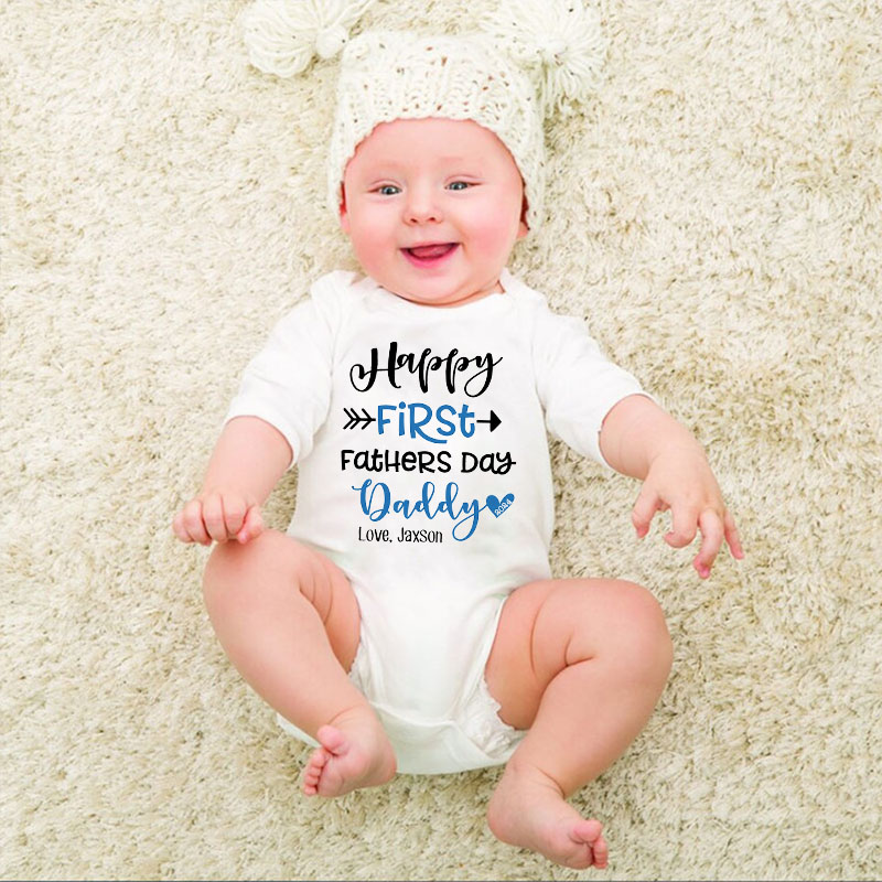 Happy Fathers Day Boy Onesies