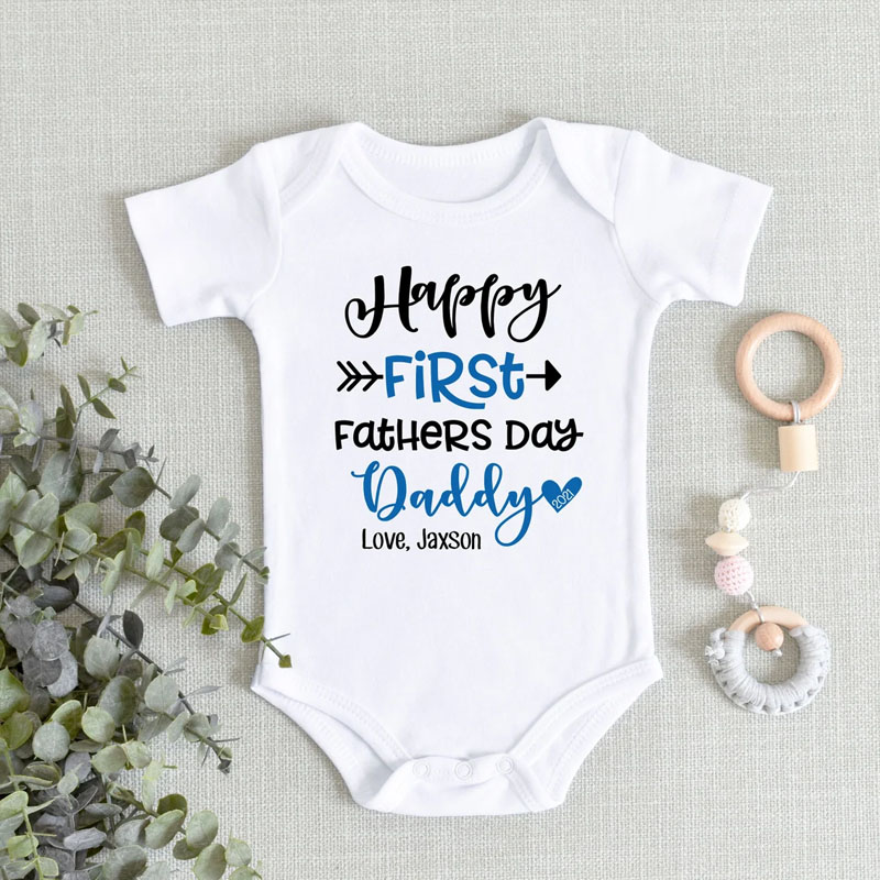 Happy Fathers Day Boy Onesies