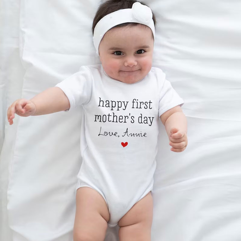 Happy First Mother's Day Baby Bodysuit