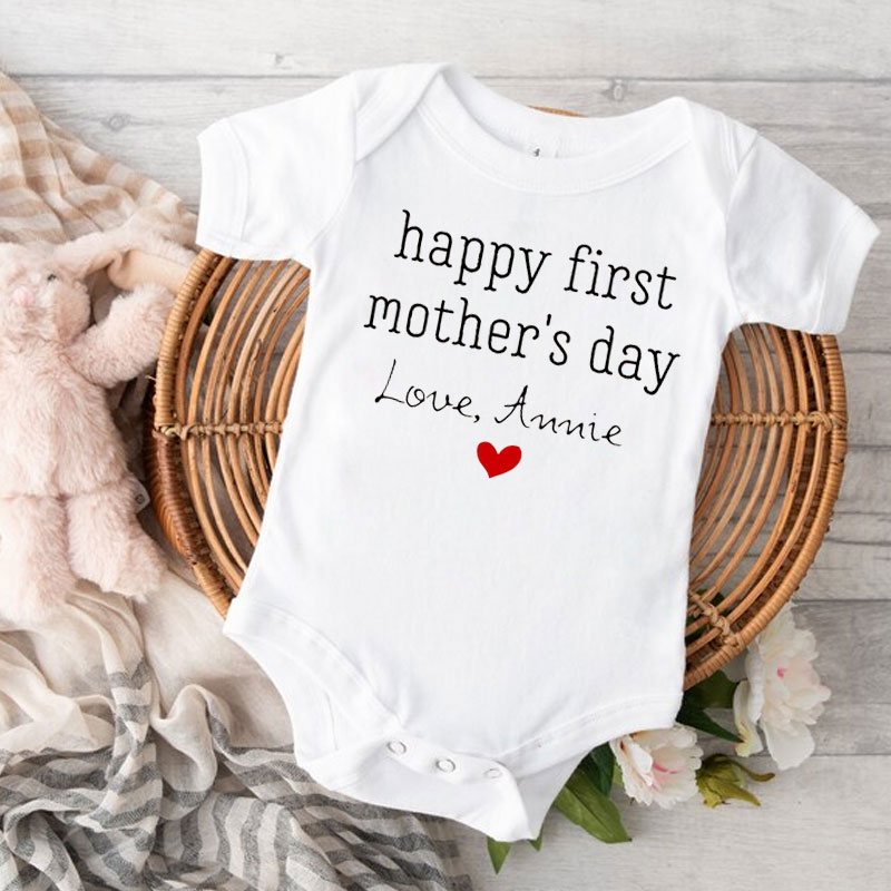 Happy First Mother's Day Baby Bodysuit