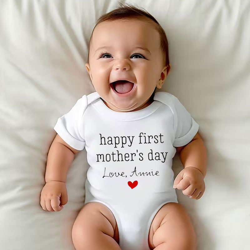 Happy First Mother's Day Baby Bodysuit