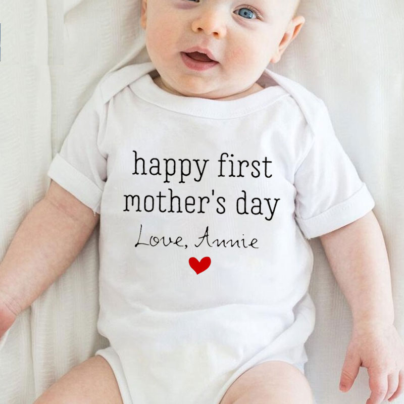 Happy First Mother's Day Baby Bodysuit