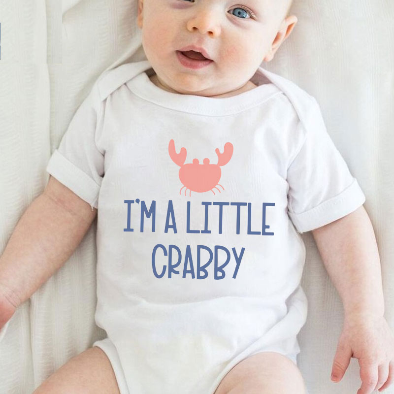 I'm A Little Crabby Baby Cute Summer Bodysuit