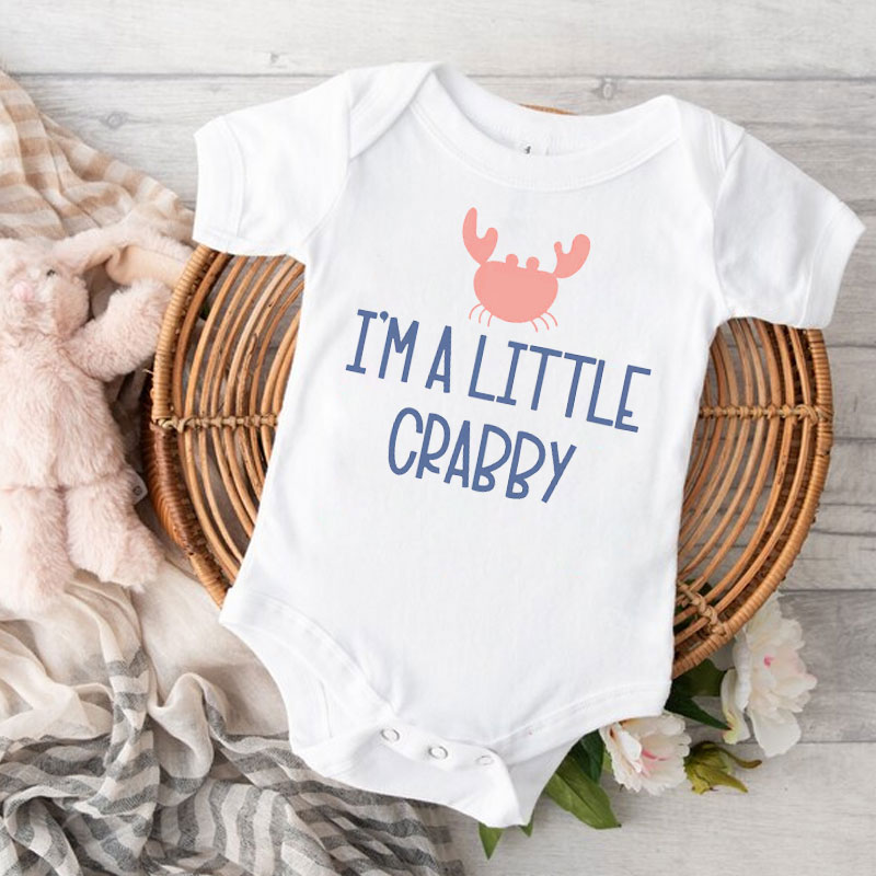 I'm A Little Crabby Baby Cute Summer Bodysuit