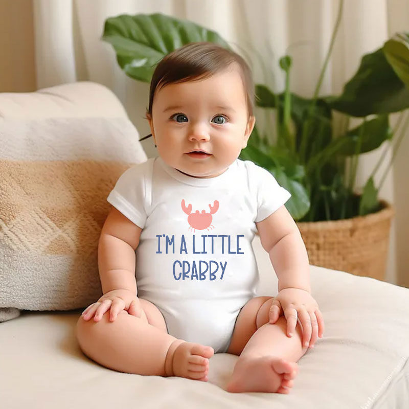 I'm A Little Crabby Baby Cute Summer Bodysuit