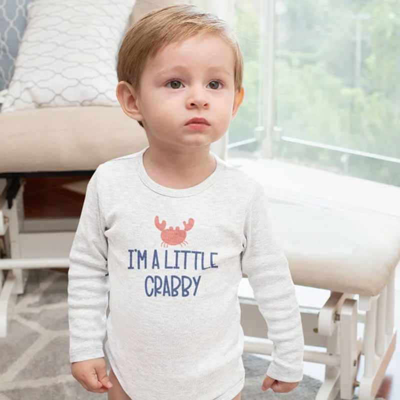 I'm A Little Crabby Baby Cute Summer Bodysuit