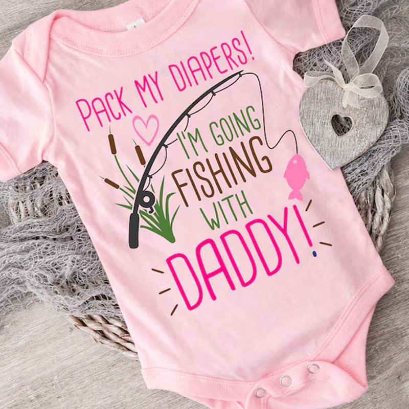 I'm Going Fishing With My Daddy - Baby Bodysuit