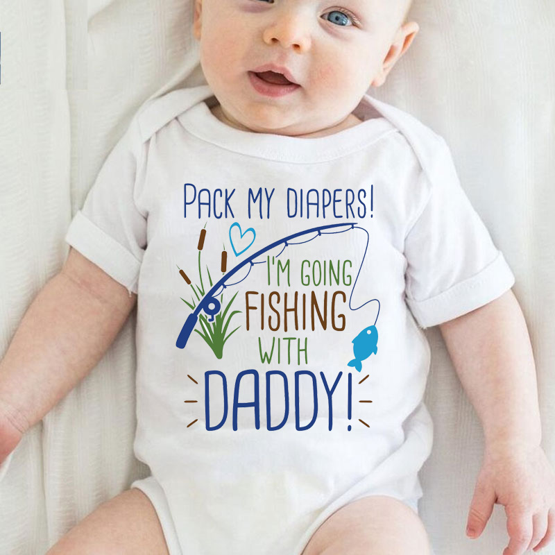 I'm Going Fishing With My Daddy - Baby Bodysuit