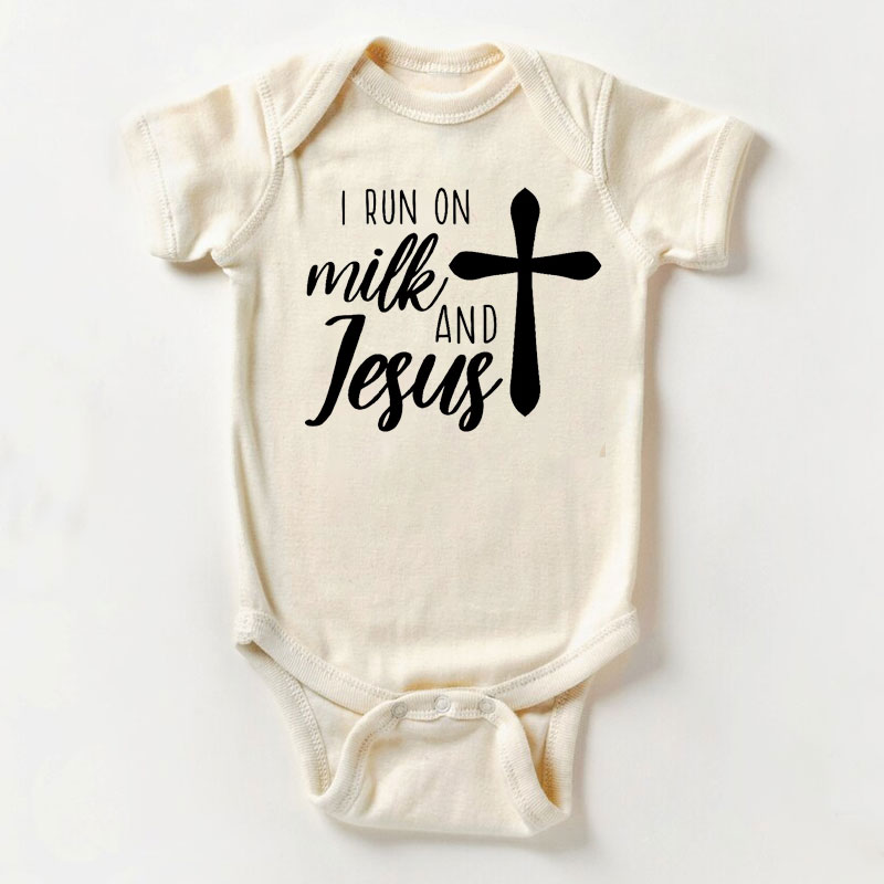 Milk And Jesus Christian Baby Bodysuit