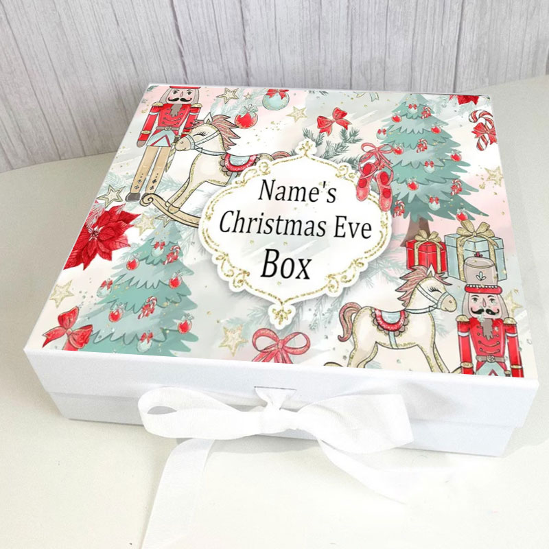 Kids Custom Christmas Eve Box Nutcracker and Carousel Design