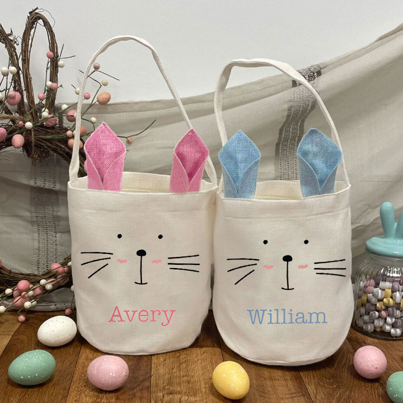 Kids Easter Basket bunny ears easter gift