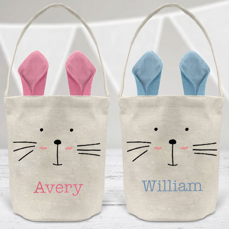 Kids Easter Basket bunny ears easter gift