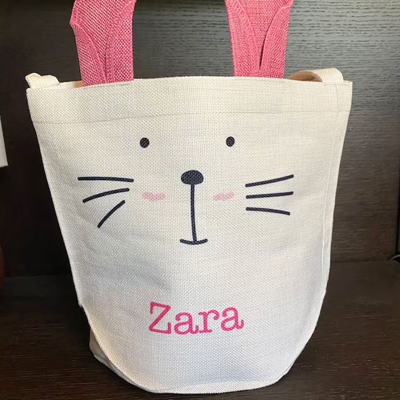 Kids Easter Basket bunny ears easter gift