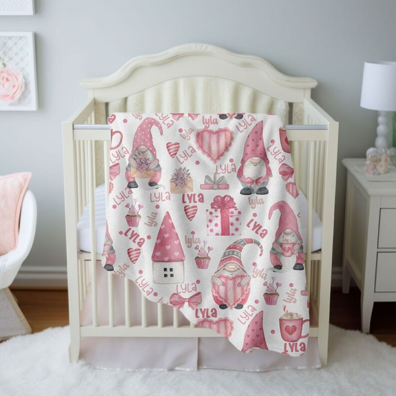 Kids Valentine's Day Blanket Custom Name Blanket
