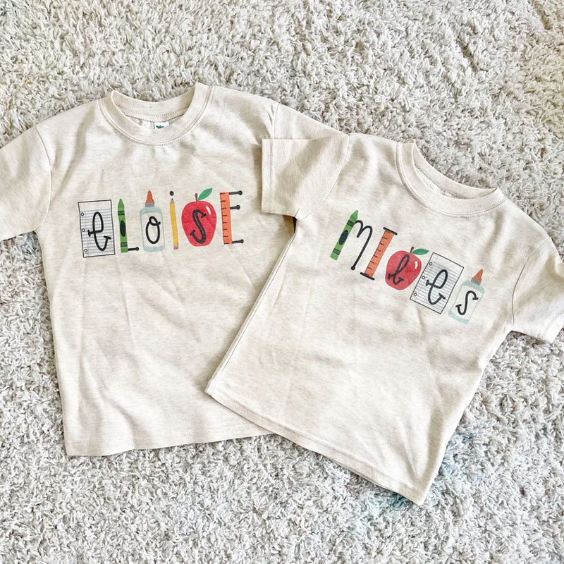 Kids back to school shirt personalized Tshirt