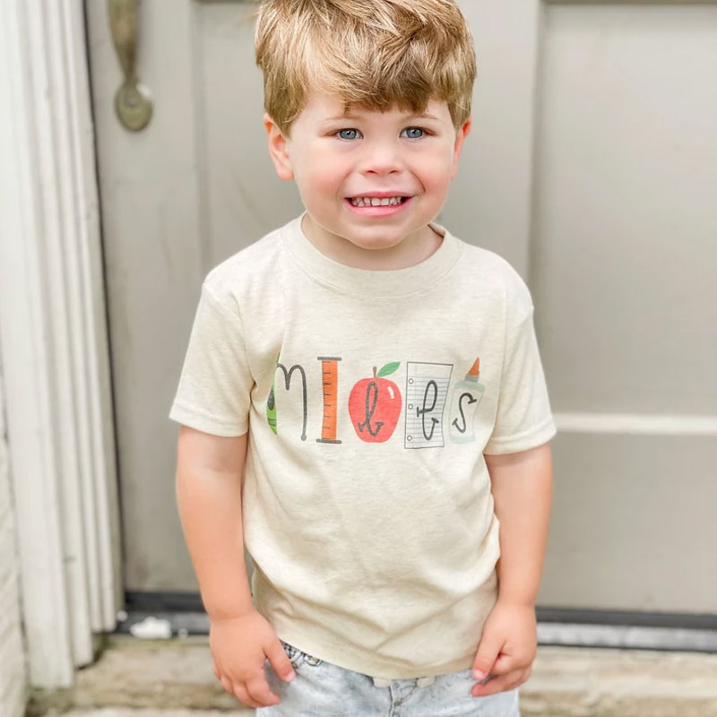 Kids back to school shirt personalized Tshirt